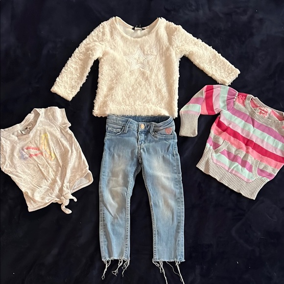 Cozy White Fuzzy Kids Top Lot 509 - Picture 1 of 5